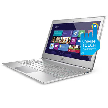 Acer S7-191-6447 11.6" Touch Screen Ultrabook Notebook Computer, Intel Core i5-3337U 1.80GHz, 4GB DDR3 SDRAM, 128GB SSD, Windows 8 Home Premium 64-bit