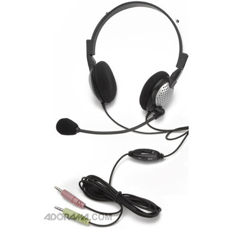 Andrea Electronics NC-185VM High Fidelity Stereo PC Headset with Noise Canceling Microphone, Volume and Mute Controls