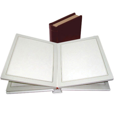 Adorama Pro Photo Album, Burgundy Leatherette Cover with 18 Library Bound Off White Pages, Holds 36 5" x 7" Prints image