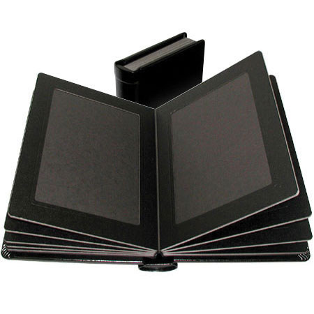 Adorama Pro Photo Album, Black Leatherette Cover with 18 Library Bound Black Pages, Holds 36 8&quot; x 10&quot; Prints image