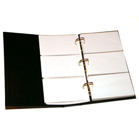 Adorama Photo Proof Album, Black Leatherette Cover, 3 Ring Binder with 50 Archival Pages, Holds 300 4&quot; x 6&quot; Prints. image