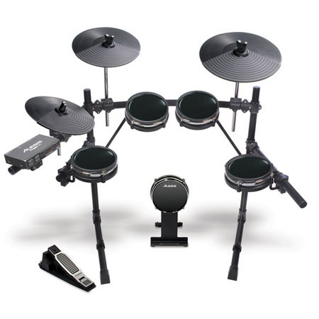 Alesis USB Studio Five Piece Drum Kit, 4 Dual-Zone Drum Pads, Kick and 3 Cymbals