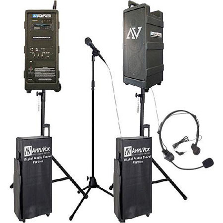 AmpliVox B9153 Premium Digital Audio Travel Partner Sound System Pack with Headset Microphone
