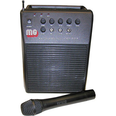 AmpliVox SW212 MityVox Rechargeable Wireless Battery Powered PA System, with Wireless Hand Held Mic & Carry Case