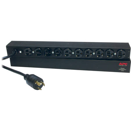 APC AP9564 1U Basic Rack PDU, 20A, 120V Output, 10x NEMA 5-20R Output Connection