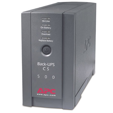 APC Back-UPS 500 6-Outlet Backup and Surge Protector, 120V, Black