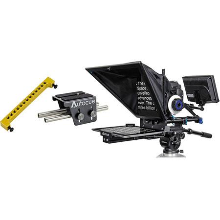 Autocue/QTV Starter Series DSLR Teleprompter Bundle for iPad, Includes Small Wide Angle Glass, Bluetooth iPad Controller, DSLR Camera Mount