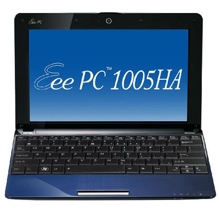 Asus Eee PC 1005HA Seashell Netbook with 160 GB HDD Storage, Genuine Windows XP Home Operating System, 10.1&quot; Screen, Bluetooth - Royal Blue image