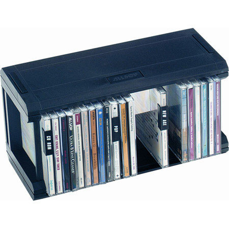 UPC 035286520102 product image for Allsop Plastic CD Organizer for 25 Standard CD's, Black | upcitemdb.com