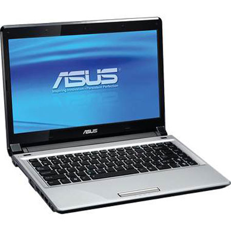 Asus UL80VT-A2 Intel SU7300 14" Notebook with 320GB Hard Drive &amp; Windows 7 Home Premium, Silver image