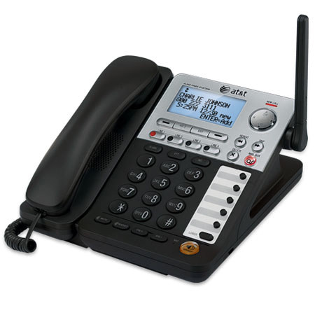 AT & T SB67148 SynJ 4-Line Expansion Cordless Deskset, 1921.536MHz - 1928.448MHz RF Frequency Band, 180 Minutes Recording Time