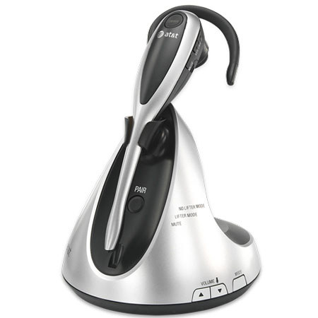 AT & T TL7610 DECT 6.0 Digital Cordless Headset, Upto 500' (152.4m) of Range, 1.9 GHz Transmission Band