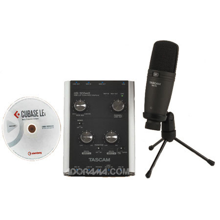 Tascam Track Pack X2 Bundle with US-122mkII Interface, TM-78 Vocal/Instrument Microphone and Cubase LE4 48-Track Recording Software, for Mac &amp; Windows image