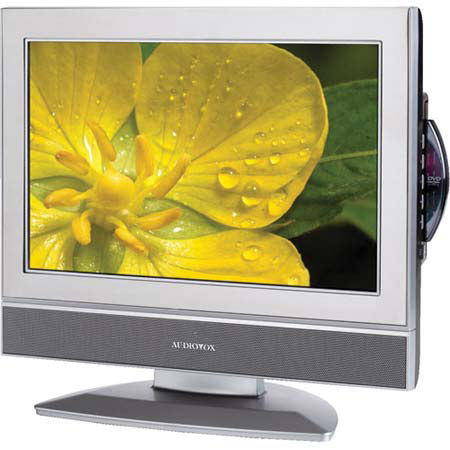 Audiovox FPE1708DVS 17&quot; Flat Panel LCD TV with Built-In DVD Player, 16:9 Aspect Ratio, NTSC/ATSC/CATV Tuner, Stainless Steel image