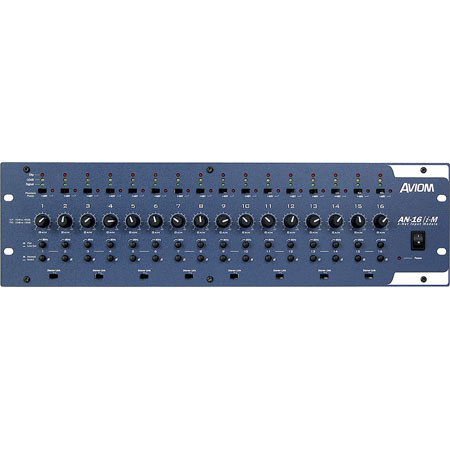 Aviom AN-16i/M 6-Channel Rackmount Mic/Line Personal Monitor Input Module