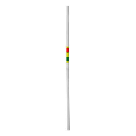 Axis Communications White eye-level camera for face identification. Covertly pre-installed at a height of 160cm (5.2 ft.) in a steel pipe with height indicator decal (scale in feet) , it offers a subtle indoor video surveillance that blends in with any re