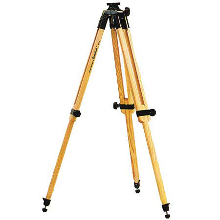Berlebach 3032 Two-section Wood Tripod Legs with Leveling Ball, Height up tp 56", Supports 26.5 lbs. image