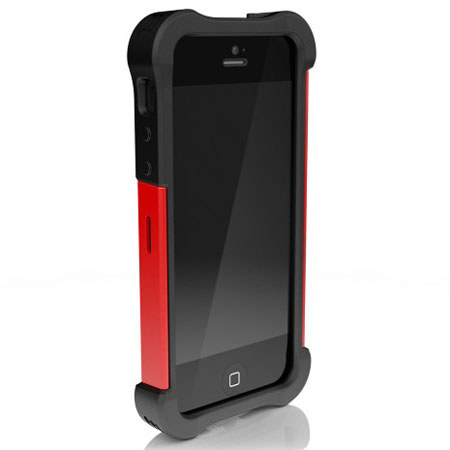 Ballistic Shell Gel Maxx Case for iPhone 5, Black/Red