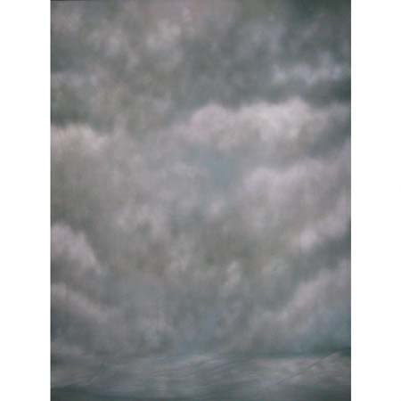 Adorama Belle Drape Old Masters Series, 10' x 12' Painted Muslin Background, Gray Clouds image