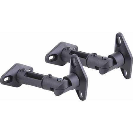 Bentley Mounts Universal Satellite Speaker Mounts, 2-Pack, 10lbs Load Capacity, Black