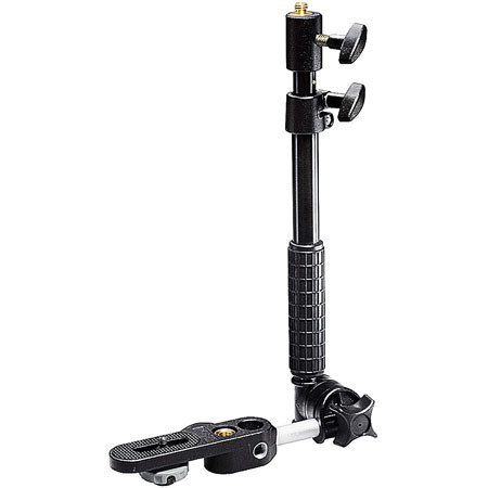Bogen - Manfrotto Camera Flash Bracket with Telescopic Column from 30 cm to 45 cm, Black. image