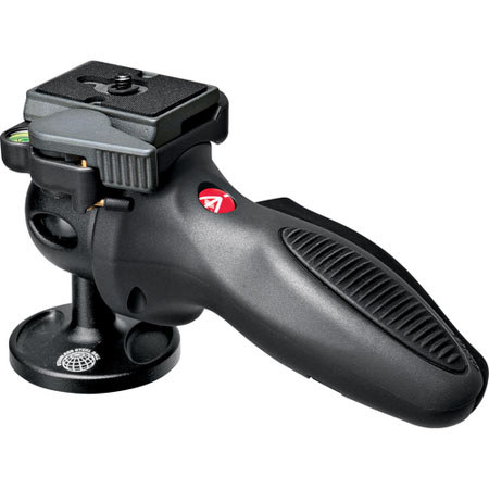 Manfrotto 324RC2 Lightweight Adapto Technopolymer Body Joystick Head with Quick Release, Supports 7.7 lbs., Dark Gray image