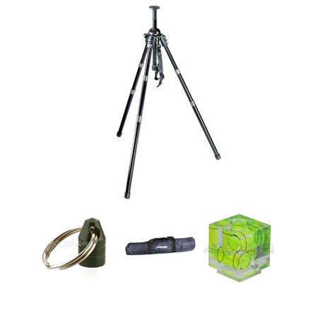 Manfrotto 458B Neotec Black Tripod Legs Kit, with Adorama Tripod Case, Double Bubble Level, Tripod Hanger