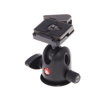 Manfrotto (Distributed by Bogen) Compact Ball Head 496 with RC2 Rapid Connect Plate, Maximum Load: 13.2 lbs/ 6 kg image