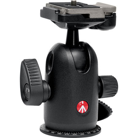 Manfrotto (Distributed by Bogen) Midi Ball Head 498 with RC2 Rapid Connect Plate, Maximum Load: 17.6 lbs/ 8 kg image