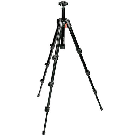 Bogen - Manfrotto 715SHB Digi-Tripod - Short Version - with Ball Head &amp; Case - Black Finish - Support 2.7 lbs image