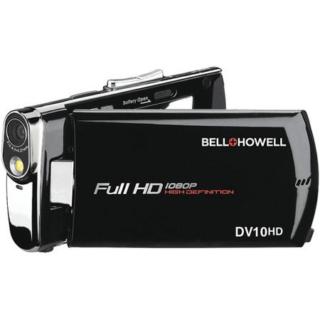 Bell & Howell Slice DV10HD Full HD Digital Camcorder, 16MP, 3" LCD Display, 4x Digital Zoom, 1920 x 1080p Resolution, Black