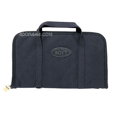 Boyt Harness PP64, Signature Series 9&quot; Canvas Rectangular Shaped Handgun Case with Padded Interior, Padlock Compatible, Black image