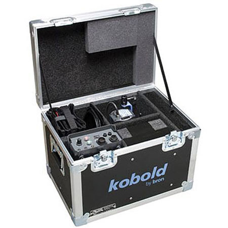 Bron Kobold DW 400 Open Face AC Production Kit 458, with 400 watt HMI Head, Ballast, Lamp, Open Face Reflector, Filter & Case
