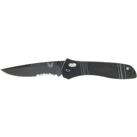 UPC 610953123956 product image for Benchmade 710 AXIS ComboEdge Serrated Knife with D2 Steel BK1 Coated Blade, Mche | upcitemdb.com