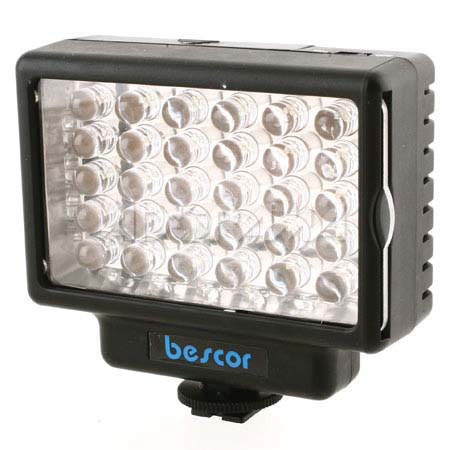 Bescor LED-35 BroadBeam Daylight Balanced On Camera 35 Watt LED Video Light image