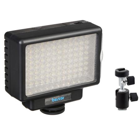 Bescor LED-70 Dimmable 70W Video and DSLR Light - Bundle - with Light Stand Adapter