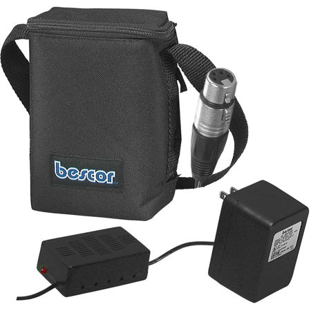 Bescor 7.2 Amp Shoulder Battery Pack Cigarette Socket and 4 Pin XLR Outputs, with Automatic Charger