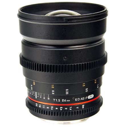 Bower 24mm T/1.5 Ultra-Fast Wide-Angle Digital Cine Lens for Olympus 4/3 SLR Camera