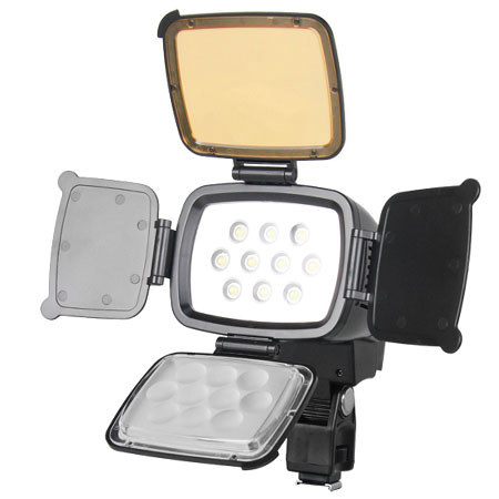 Bower Digital Professional On Camera 12W LED Light with Barn Doors