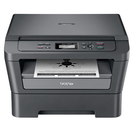 Brother DCP7060D Multi-Function Monochrome Laser Printer with Duplex, 24 ppm Print/Copy Speed, 600x600dpi Maximum Resolution,