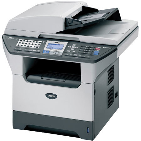 Brother 5-in-1 Network-Ready Monochrome Laser Multi-Function Center with Fax, Print, Copy, Scan &amp; PC Fax. image