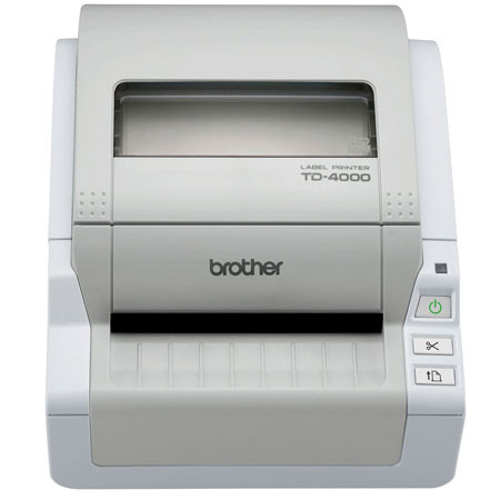 Brother TD-4000 Desktop Label and Barcode Printer, 109mm/sec Printing Speed, 300x300dpi Print Resolution, 1