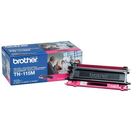 Brother TN115M High Yield Magenta Toner Cartridge, Approximate 4,000 Page Yield