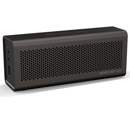 Braven 600 Portable Wireless Speaker/Speakerphone/Mobile Phone Charger, 33' Bluetooth Range, Ash Gray