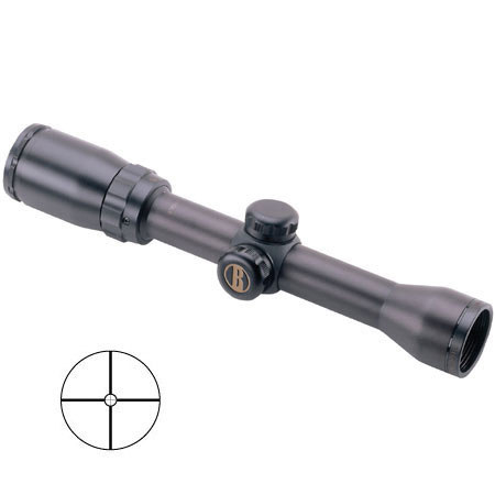Bushnell 1-4x32mm Banner Dusk & Dawn Series Shotgun Scope, Matte Black Finish with Circle X Reticle.