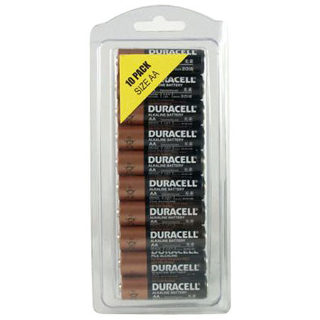 Duracell AA Battery, 1.5 volt Alkaline, Pack of 10 image