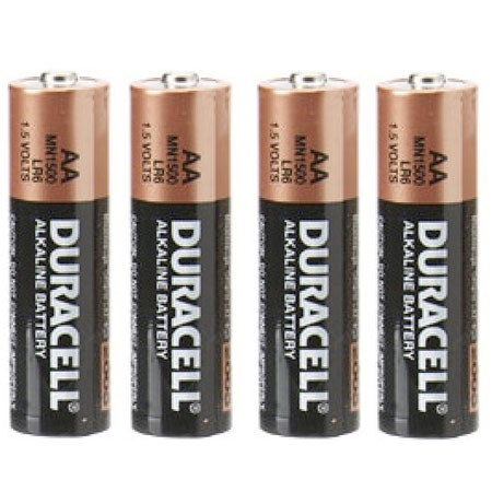 Duracell AA Battery, 1.5 volt Alkaline, Pack of 4 image