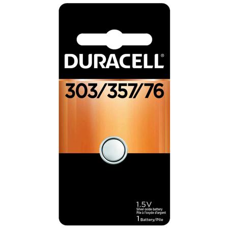 Duracell D303/357 Watch/Electronic Silver Oxide Battery, 1.5 Volt
