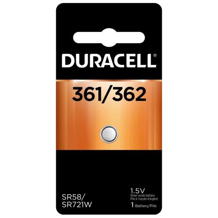 Duracell D361/362 Watch/Electronic Silver Oxide Battery, 1.5 Volt
