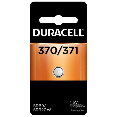 Duracell D370/371 Watch/Electronic Silver Oxide Battery, 1.5 Volt